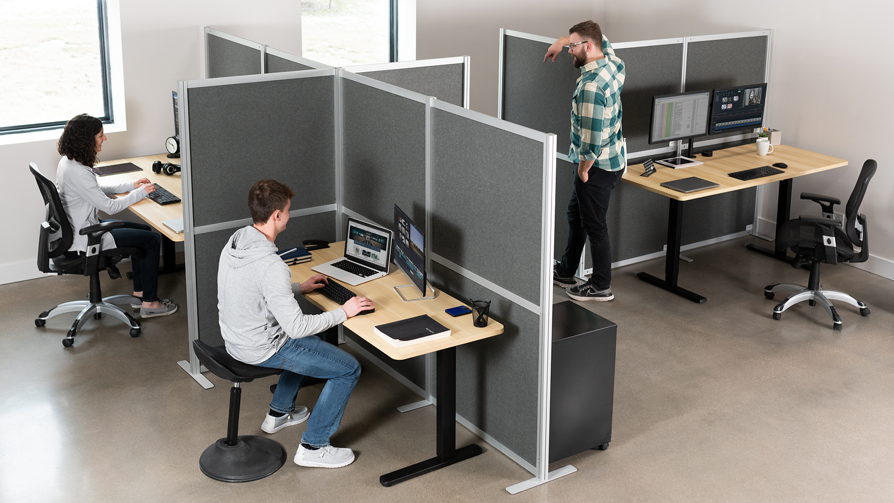 Amazon.com: VIVO Dark Gray Freestanding 76 x 66 inch Privacy Panel